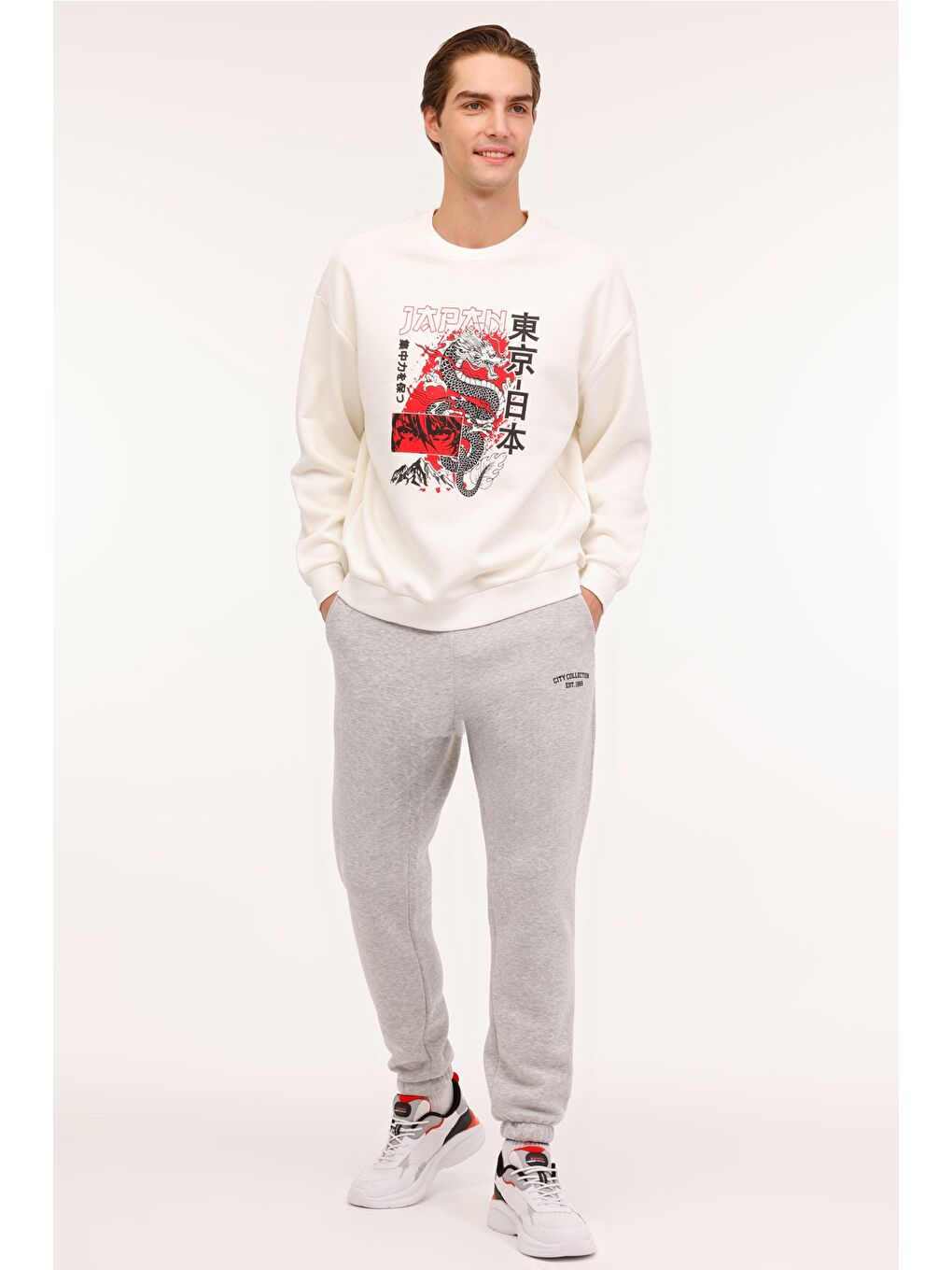 Bej ML YUMA 16UZD102 4PR  Erkek Sweatshirt-2