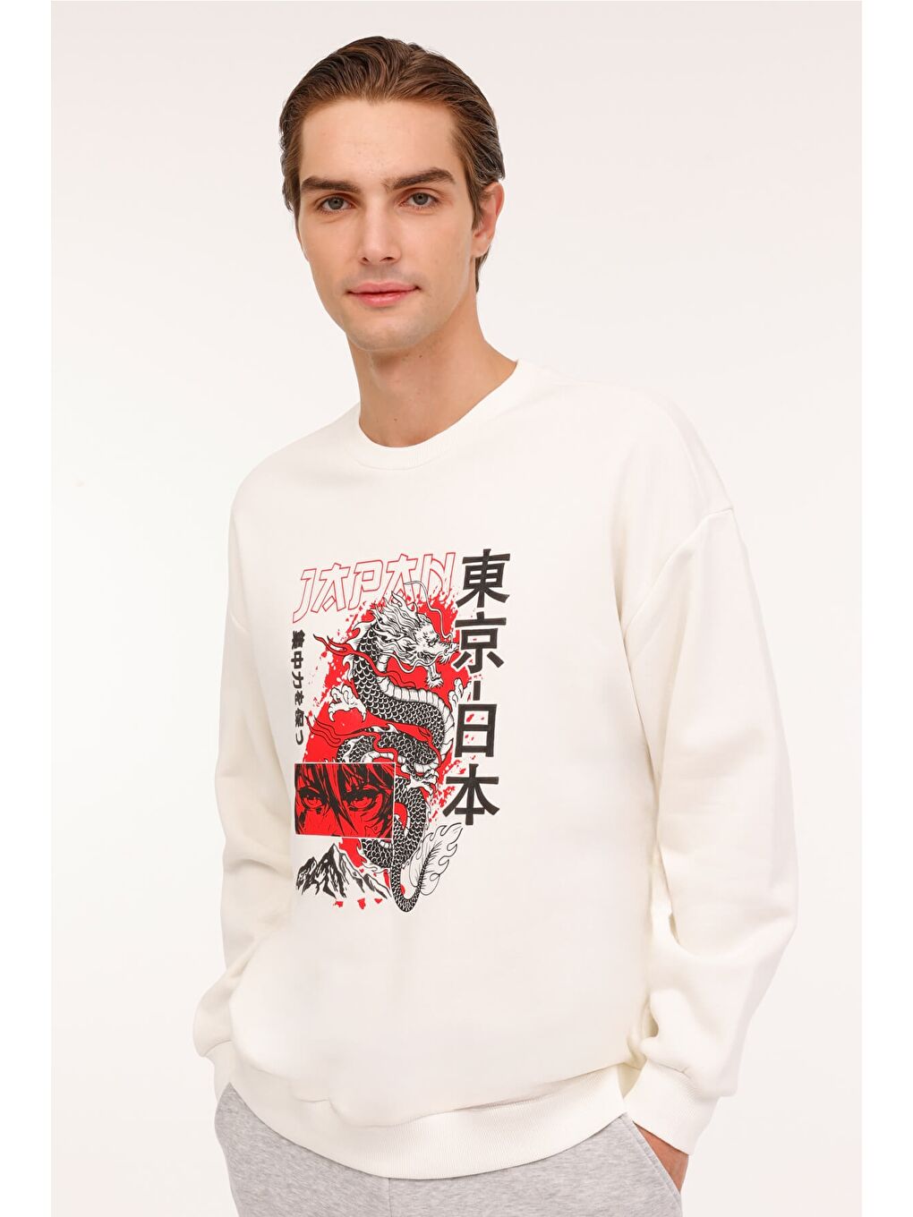Bej ML YUMA 16UZD102 4PR  Erkek Sweatshirt