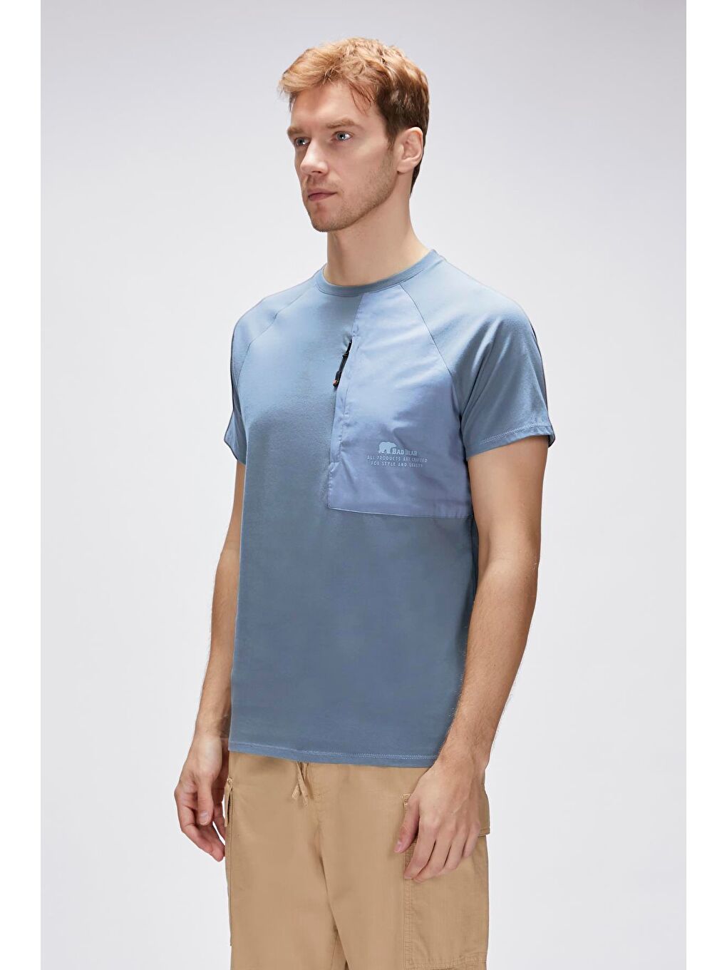 Simon Element Mavi Erkek Baskılı Tişört-3