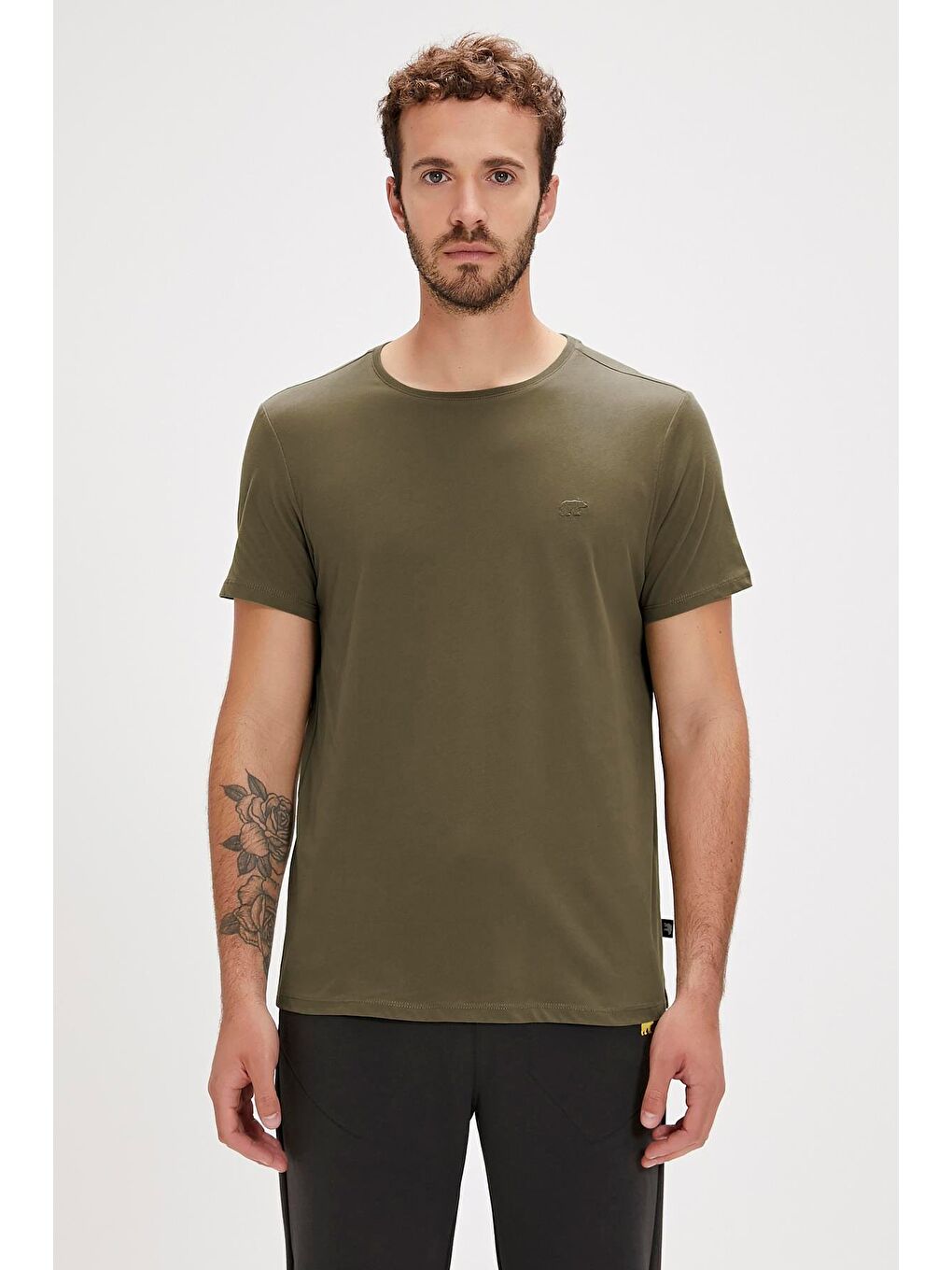 Bad Bear Solid T-Shirt Haki Basic Erkek Tişört