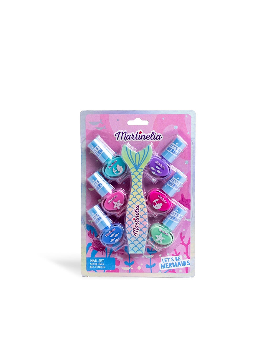 Çok Renkli Let's Be Mermaids 6'lı Kız Çocuk Tırnak Seti