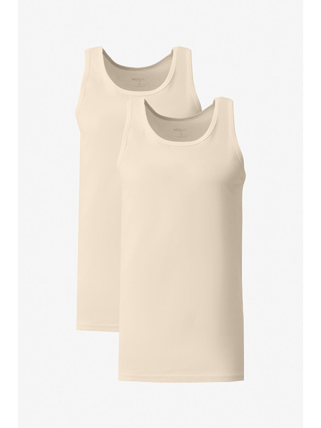 Bej Erkek TEN Premium %100 Pamuk 2'li Paket Atlet