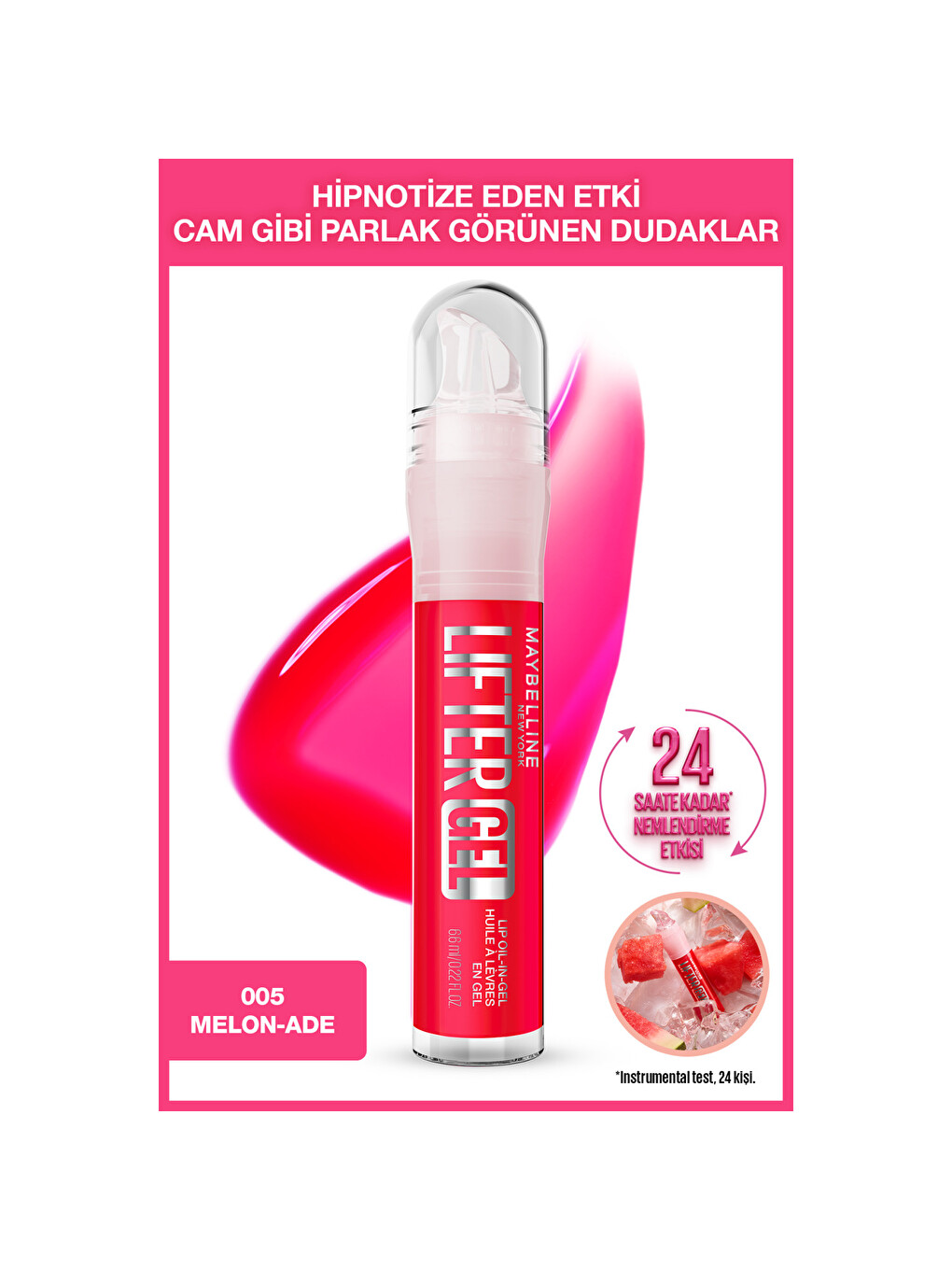 Lifter Gel Ekstra Parlak ve Nemlendirici Dudak Parlatıcısı - 05 Melon Ade