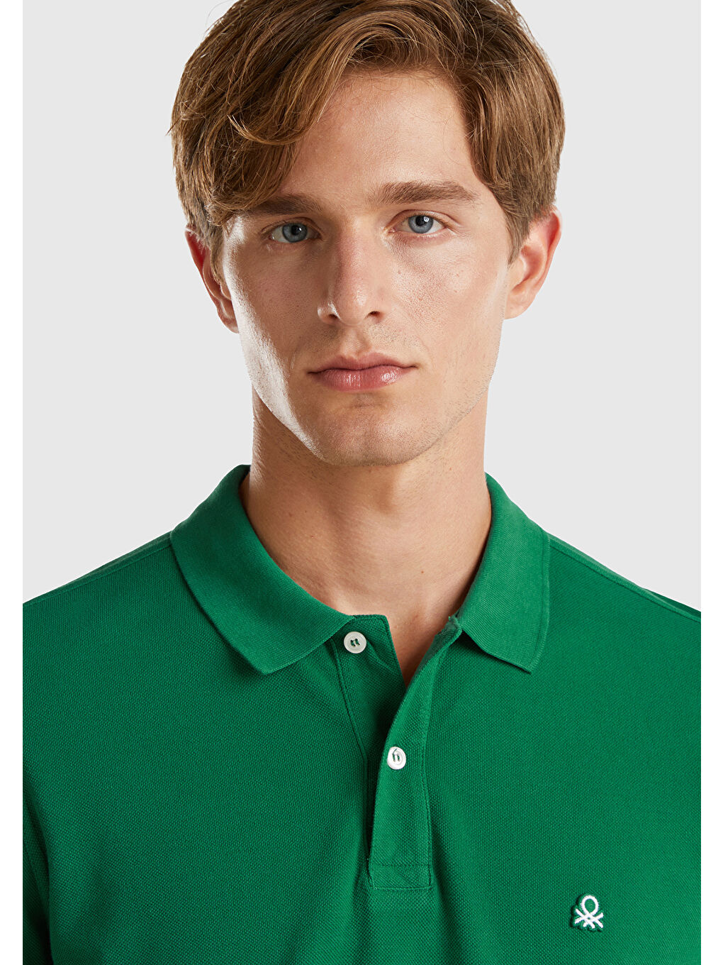 United Colors Of Benetton Erkek Yeşil Uzun Kol Polo T-Shirt - 1