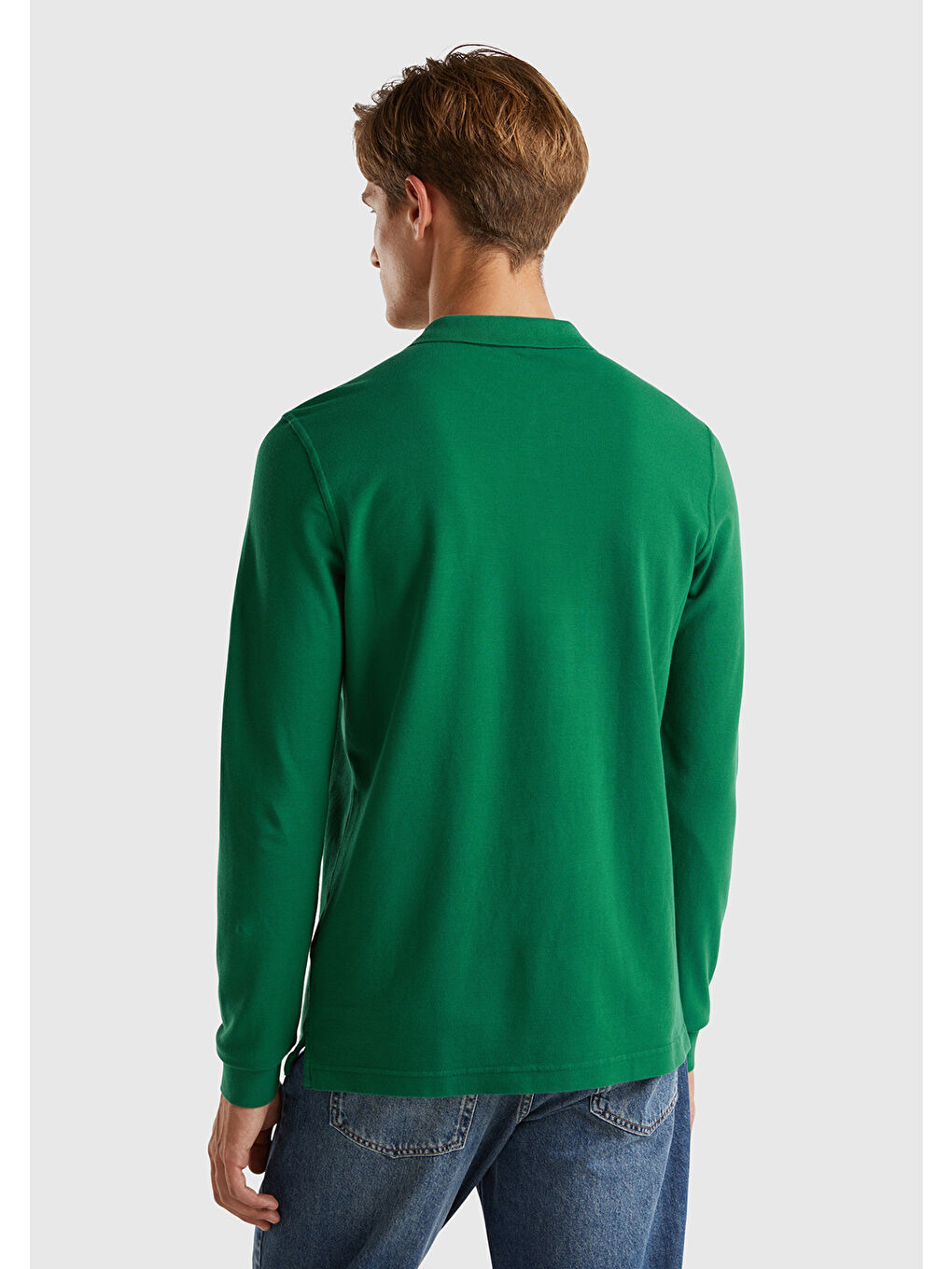 United Colors Of Benetton Erkek Yeşil Uzun Kol Polo T-Shirt - 2