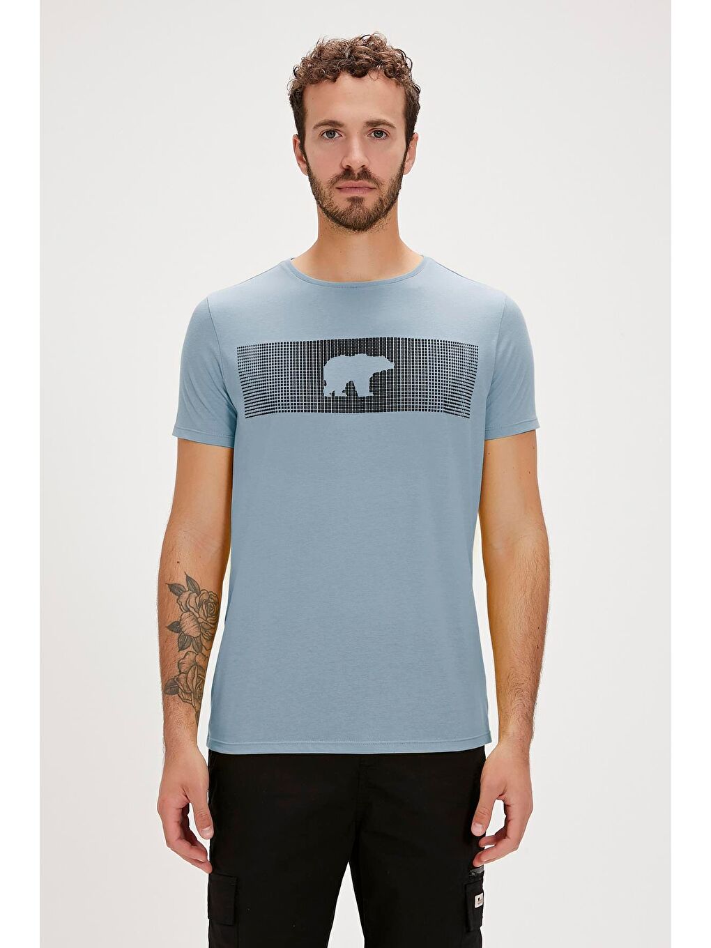 Fancy T-Shirt Element Mavi 3D Baskılı Erkek Tişört