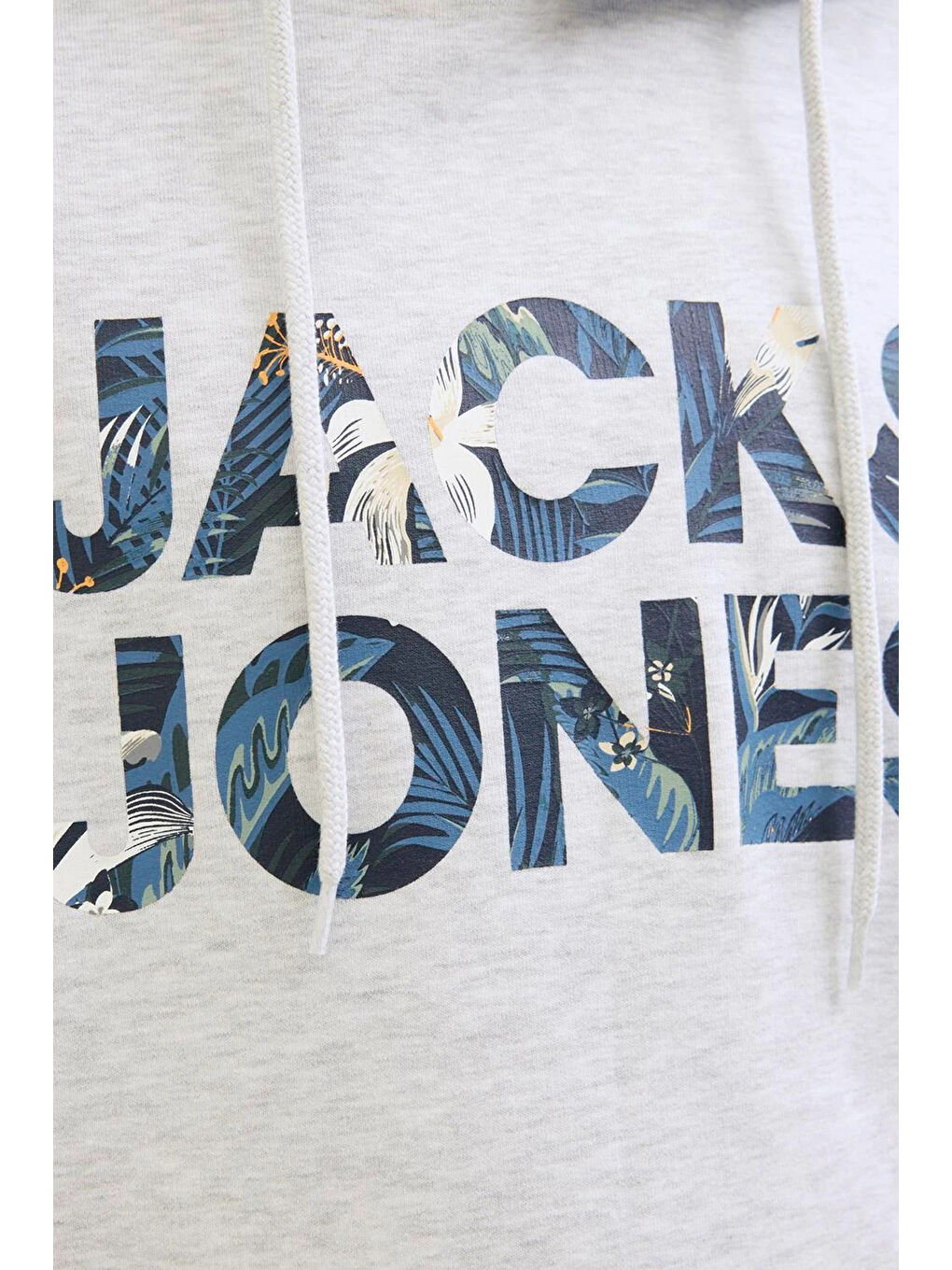 Gri Essentials Jjebryan Logolu %100 Pamuk Relaxed Fit Kapüşonlu Sweat 12268128-4