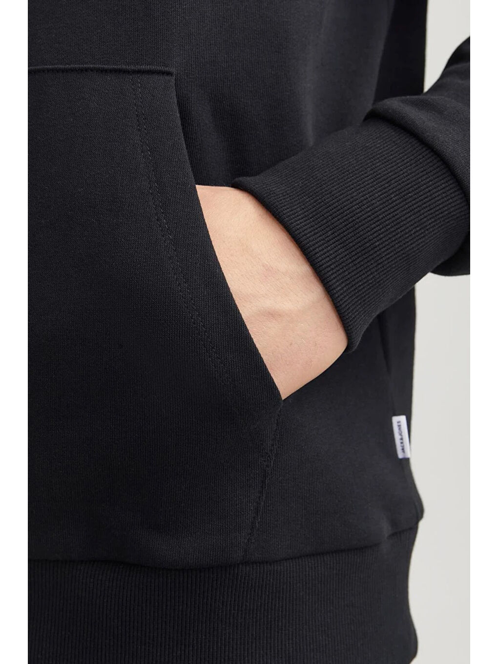 Siyah Essentials Jjebryan Logolu %100 Pamuk Relaxed Fit Kapüşonlu Sweat 12268128-3
