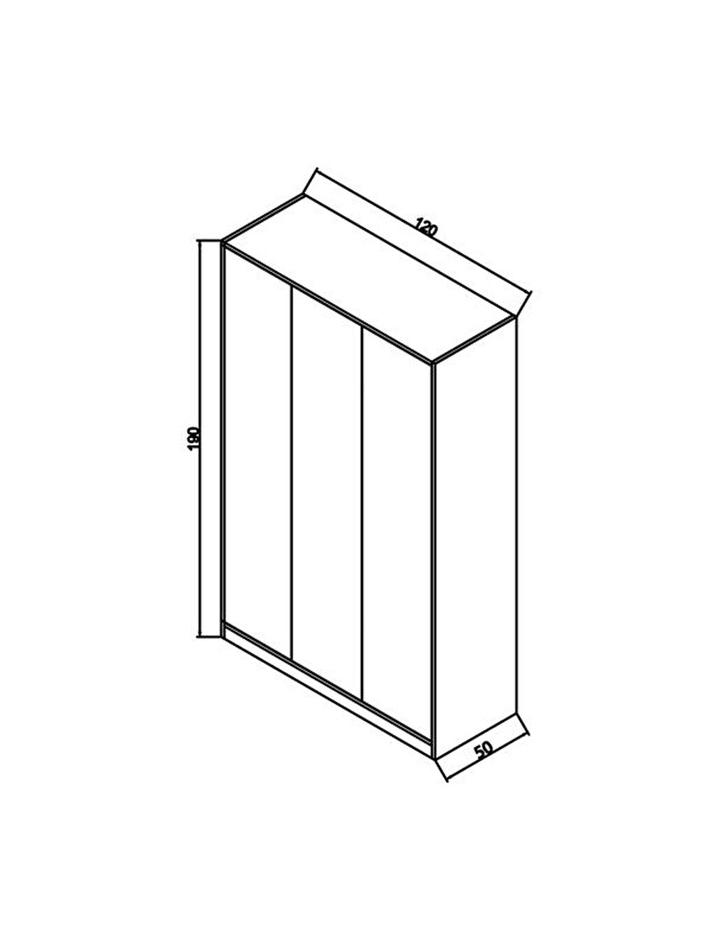 Kahverengi Hero Gardırop - Vizon / Uludağ Meşe-4