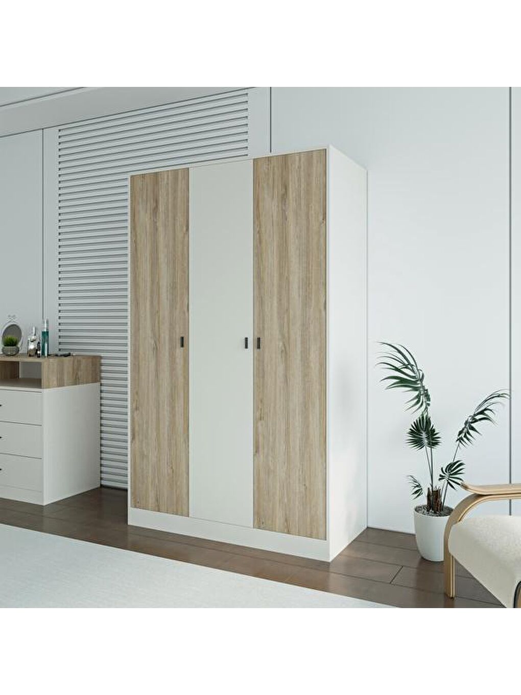 Kahverengi Hero Gardırop - Vizon / Uludağ Meşe-5