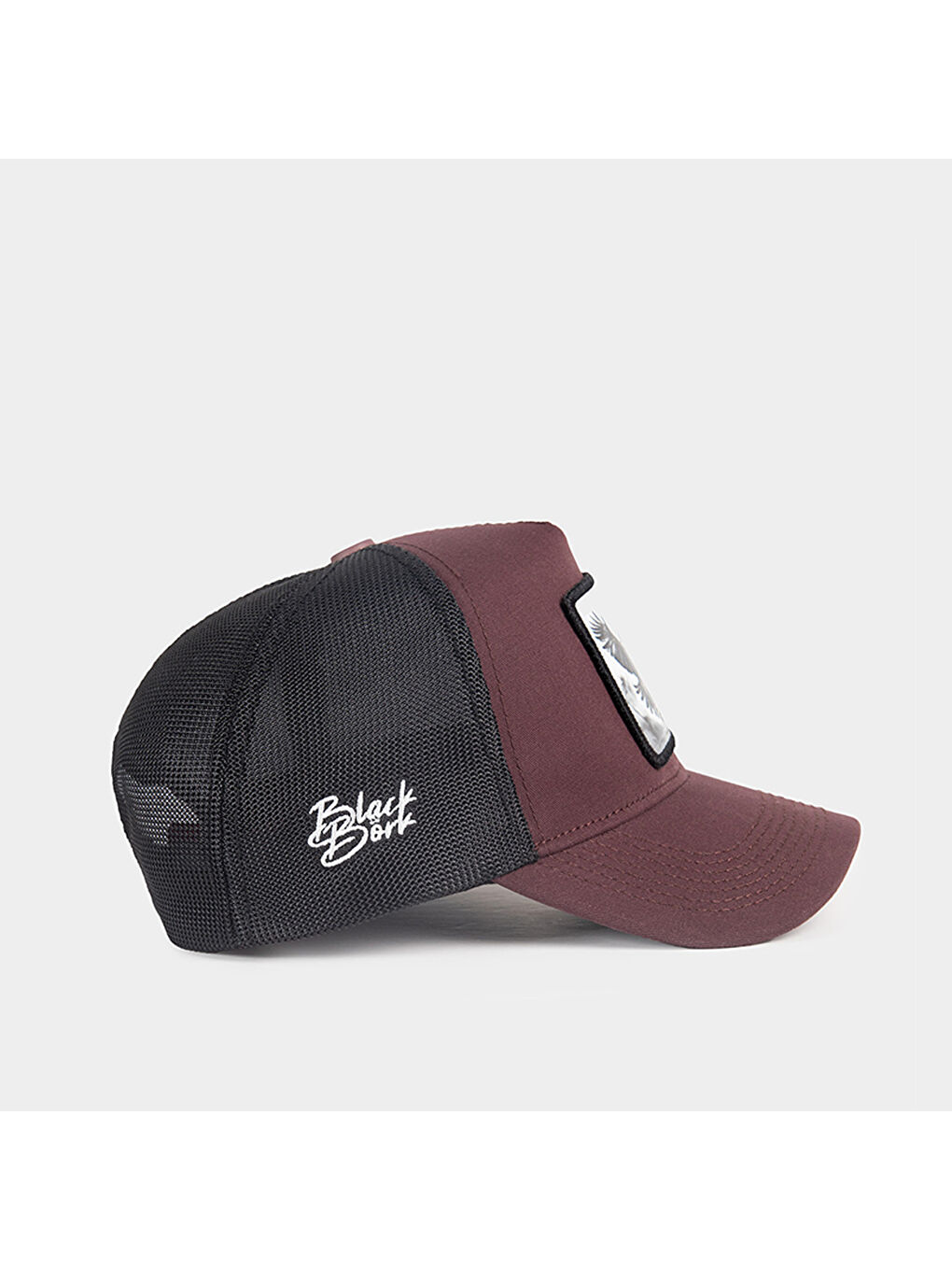 BlackBörk Kahverengi V1 Trucker Kartal - 6 Kod Logolu Unisex Kahve - Siyah Fileli Şapka (Cap) - 1