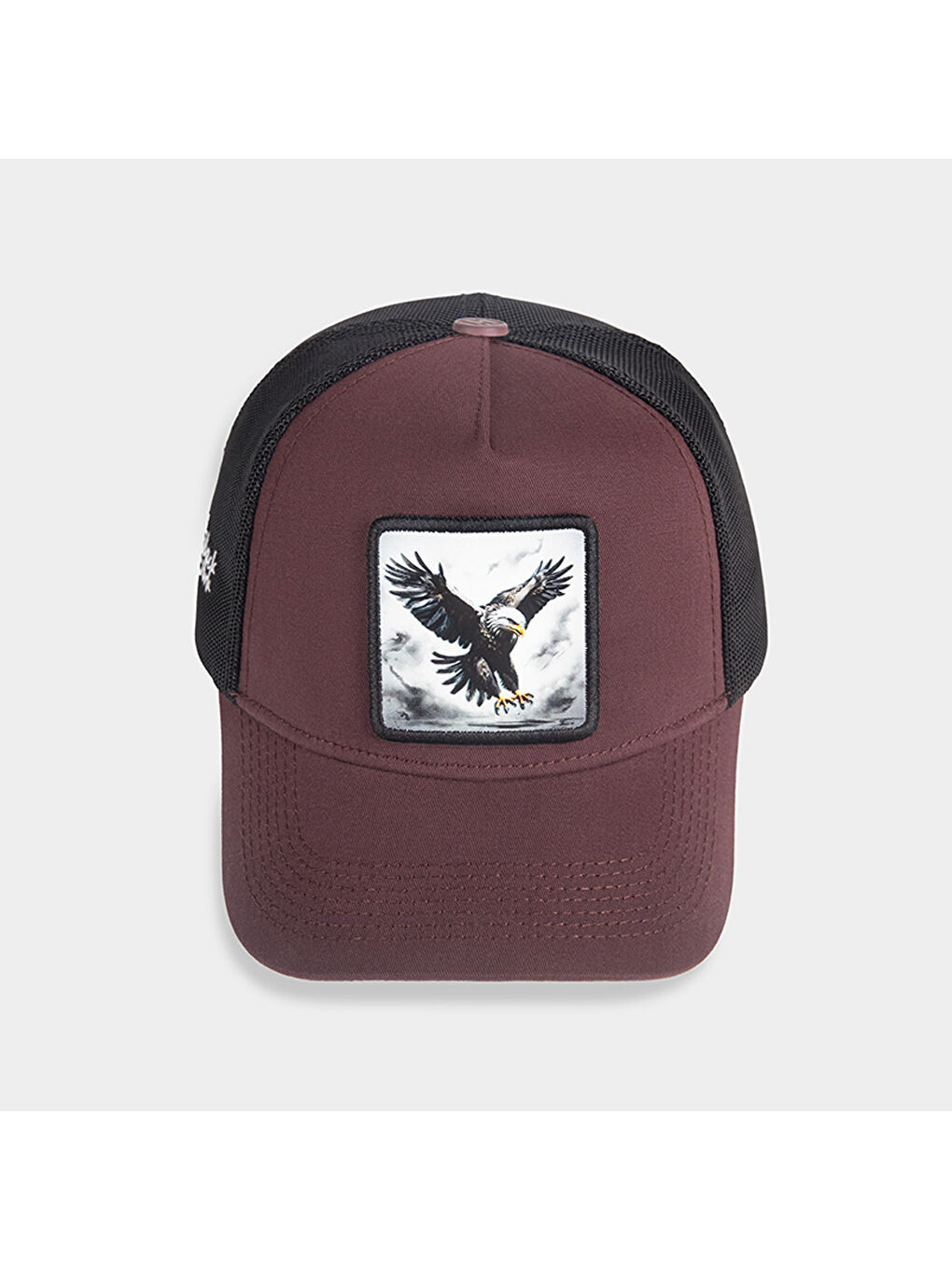 BlackBörk Kahverengi V1 Trucker Kartal - 6 Kod Logolu Unisex Kahve - Siyah Fileli Şapka (Cap) - 3