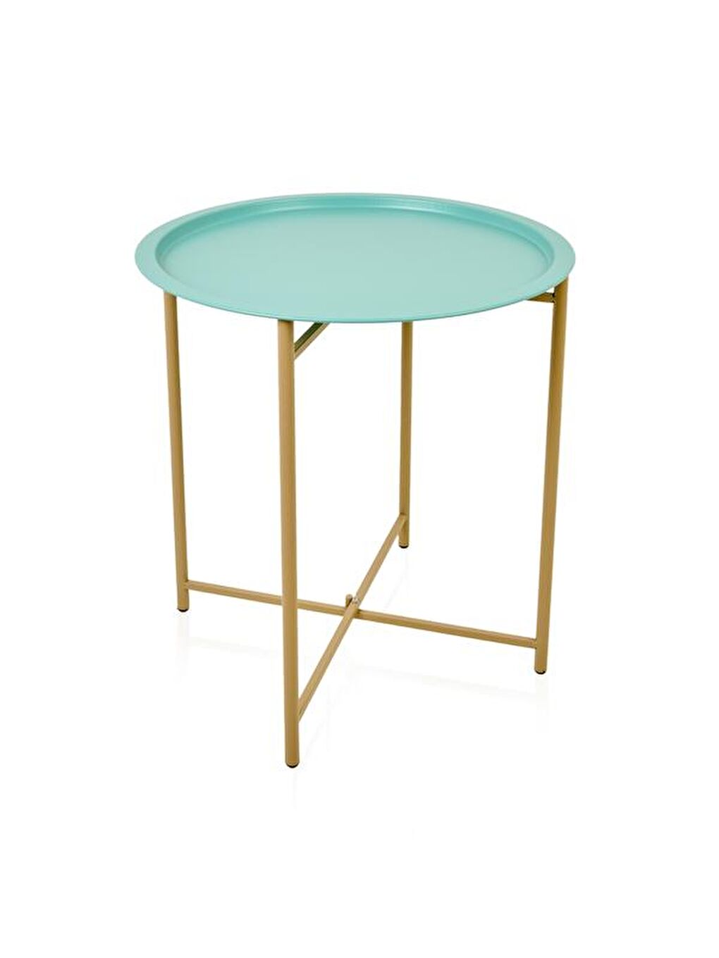 Turkuaz Modern Katlanır Tepsi Sehpa - Su Yeşili-2