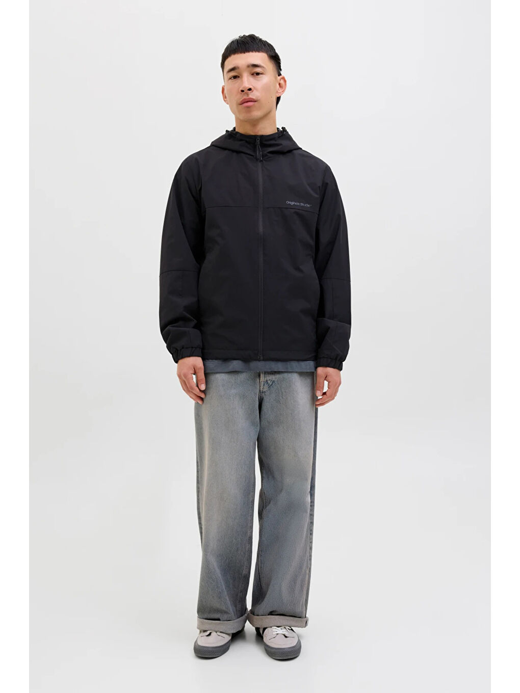 Siyah Originals Jorvesterbro Regular Fit Kapüşonlu Suya Dayanıklı Ceket 12272898-1