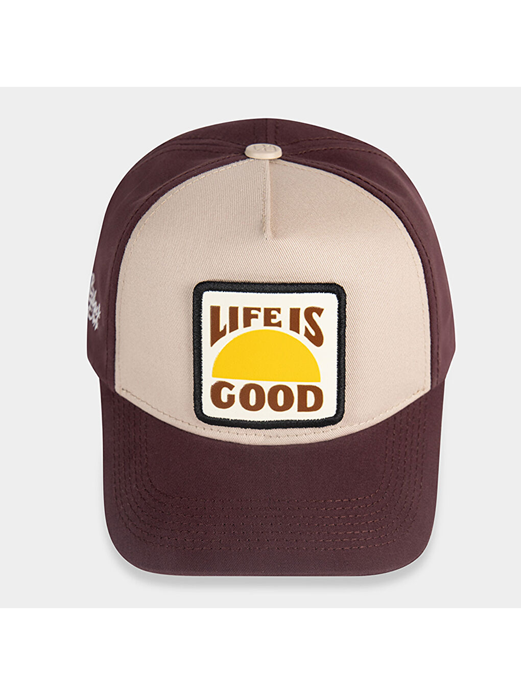 BlackBörk Kahverengi V1 Baseball Life is Good - 1BS Kod Logolu Unisex Kahve siperli - Bej - Kahve Şapka (Cap) - 3