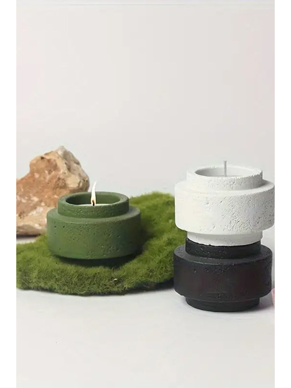 Silindir Meteor Mum Beyaz-2