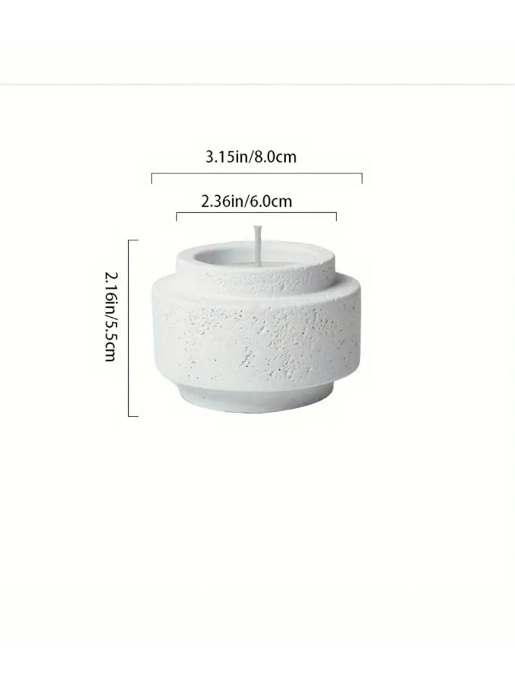 Silindir Meteor Mum Beyaz-3