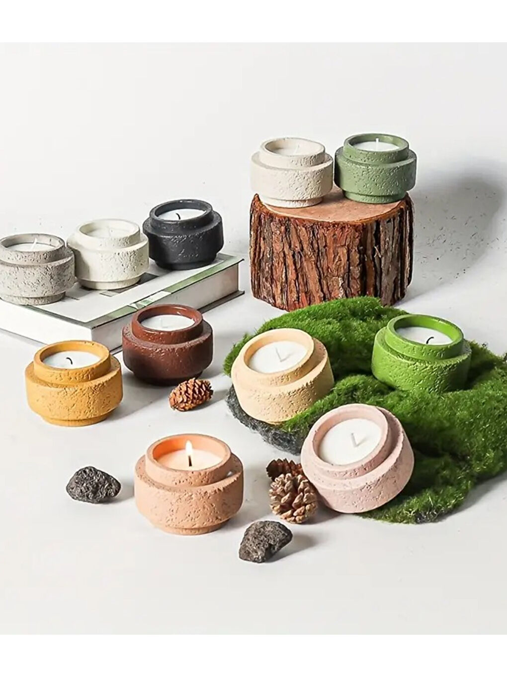 Silindir Meteor Mum Beyaz-6