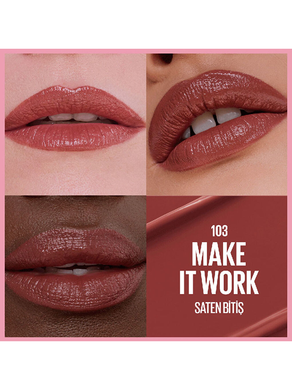 Serum Etkili Hyalüronik Asit ve Besleyici Yağ İçeren Ruj - 103 Make It Work-2