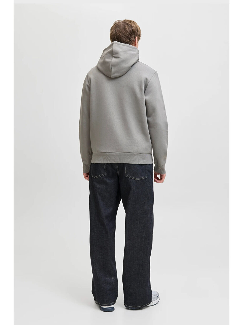 Gri Jjcorp Pamuklu Logolu Regular Fit Kapüşonlu Sweat 12268422-3