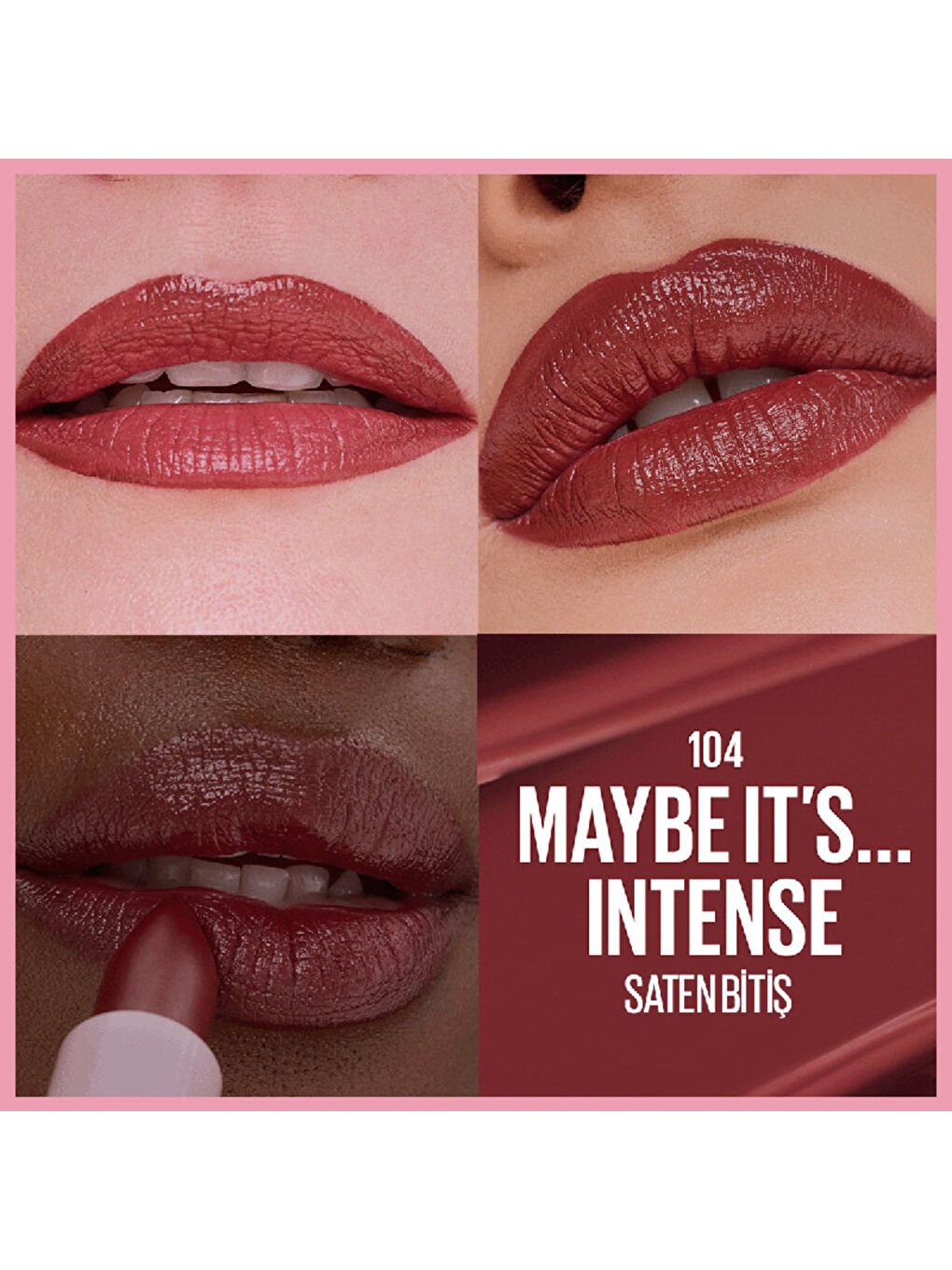 Serum Etkili Hyalüronik Asit ve Besleyici Yağ İçeren Ruj - 104 Maybe It's Intens-2