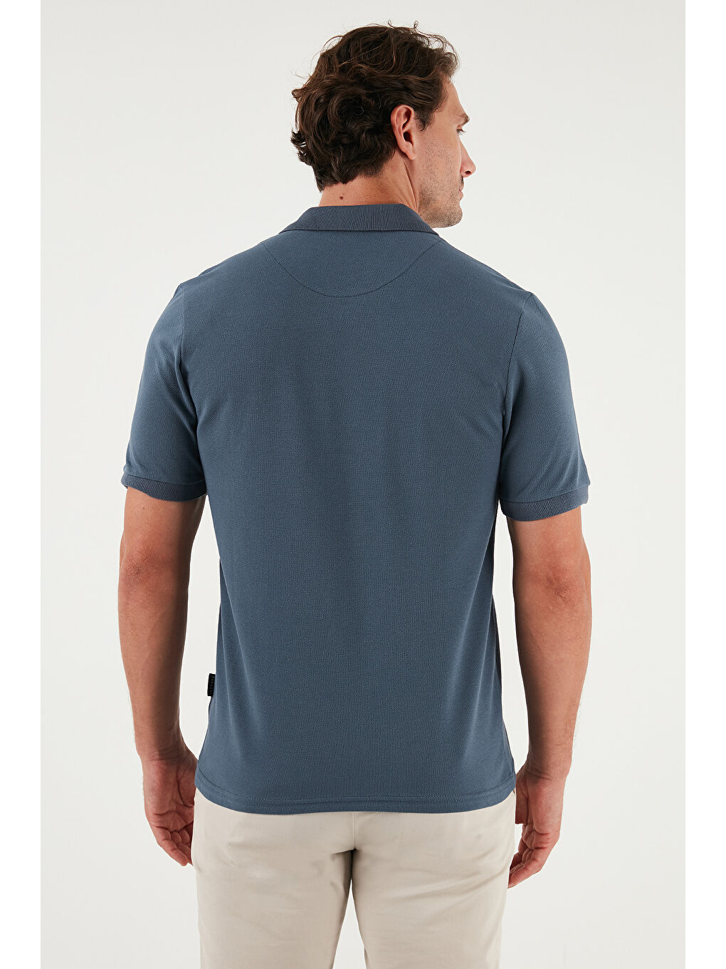 Petrol %100 Pamuk Regular Fit Düğmeli Erkek Polo Yaka Tişört 5902127-5
