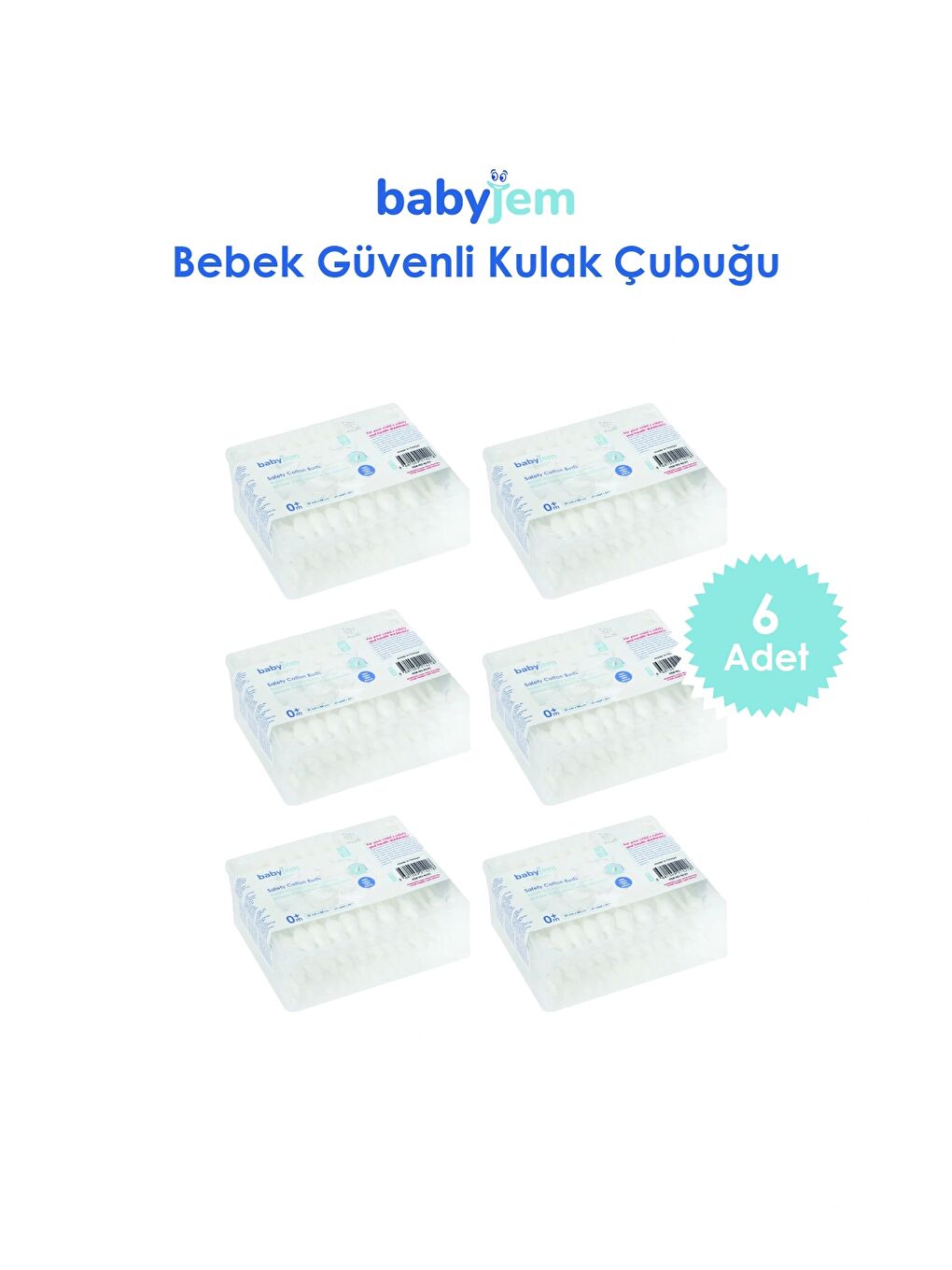 906 Bebek Kulak & Burun Çubuğu 60 Adet/ 6'lı