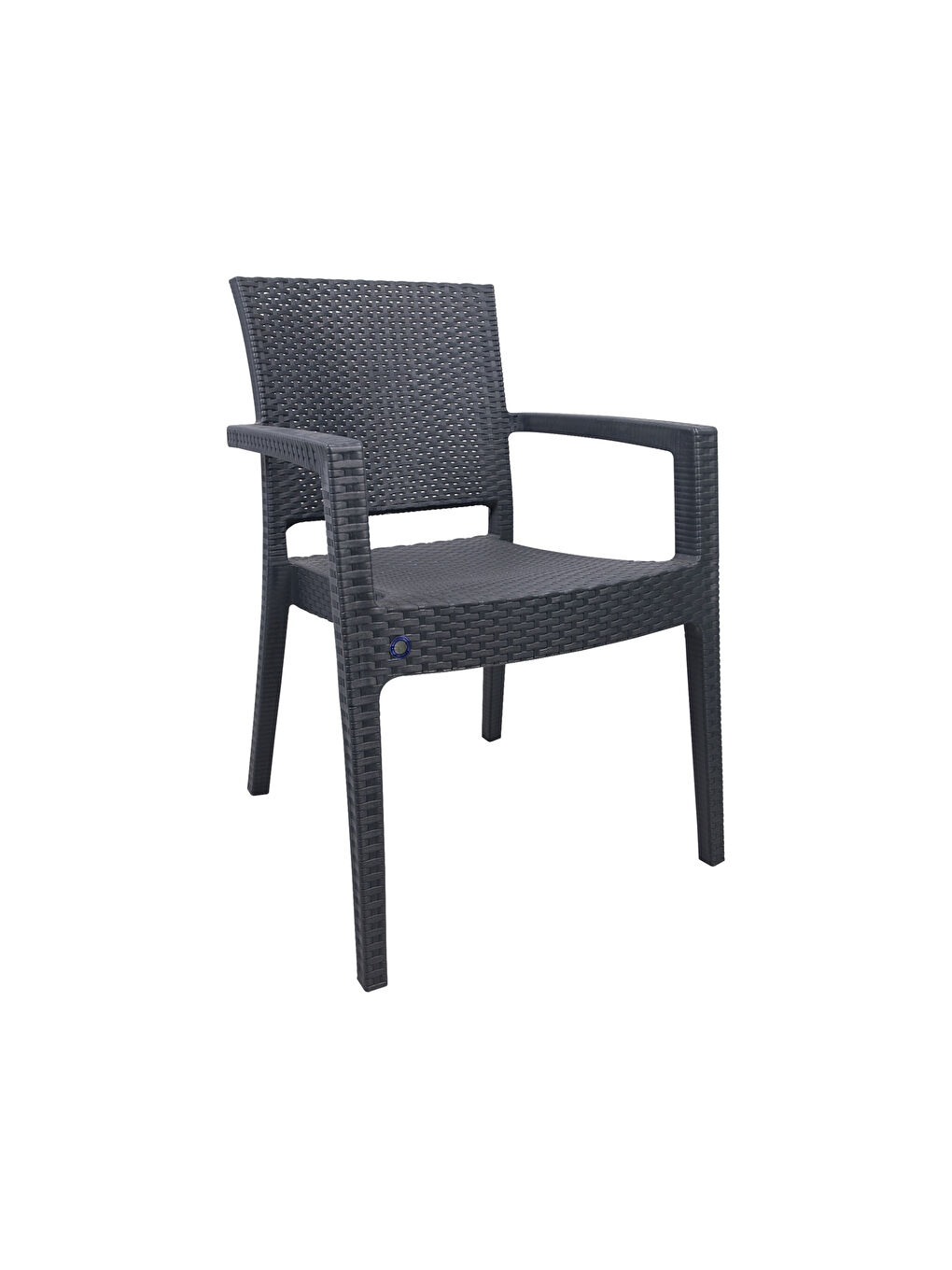 Zeus 4 Kişilik Camlı Masa Takımı - Antrasit - 90x90 cm-1