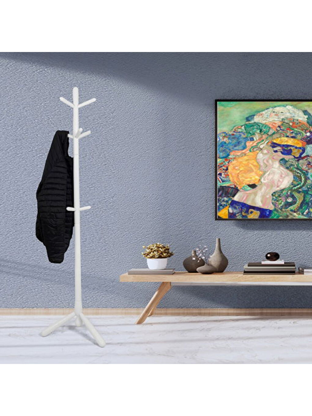 Viva Ayaklı Askılık - Beyaz - 173 cm-3