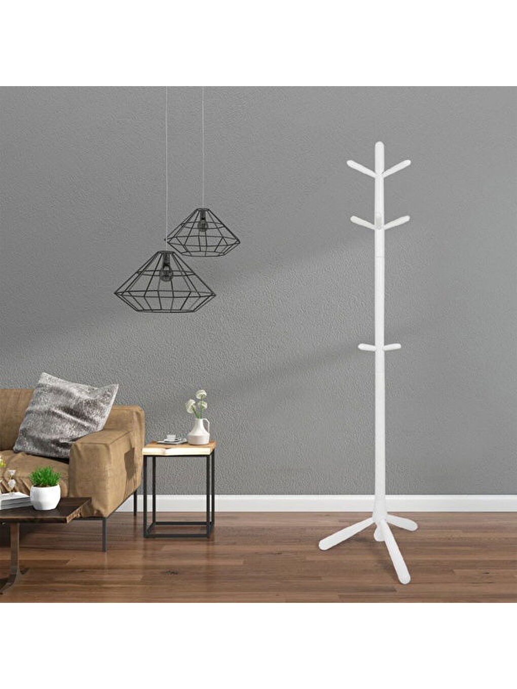 Viva Ayaklı Askılık - Beyaz - 173 cm-5