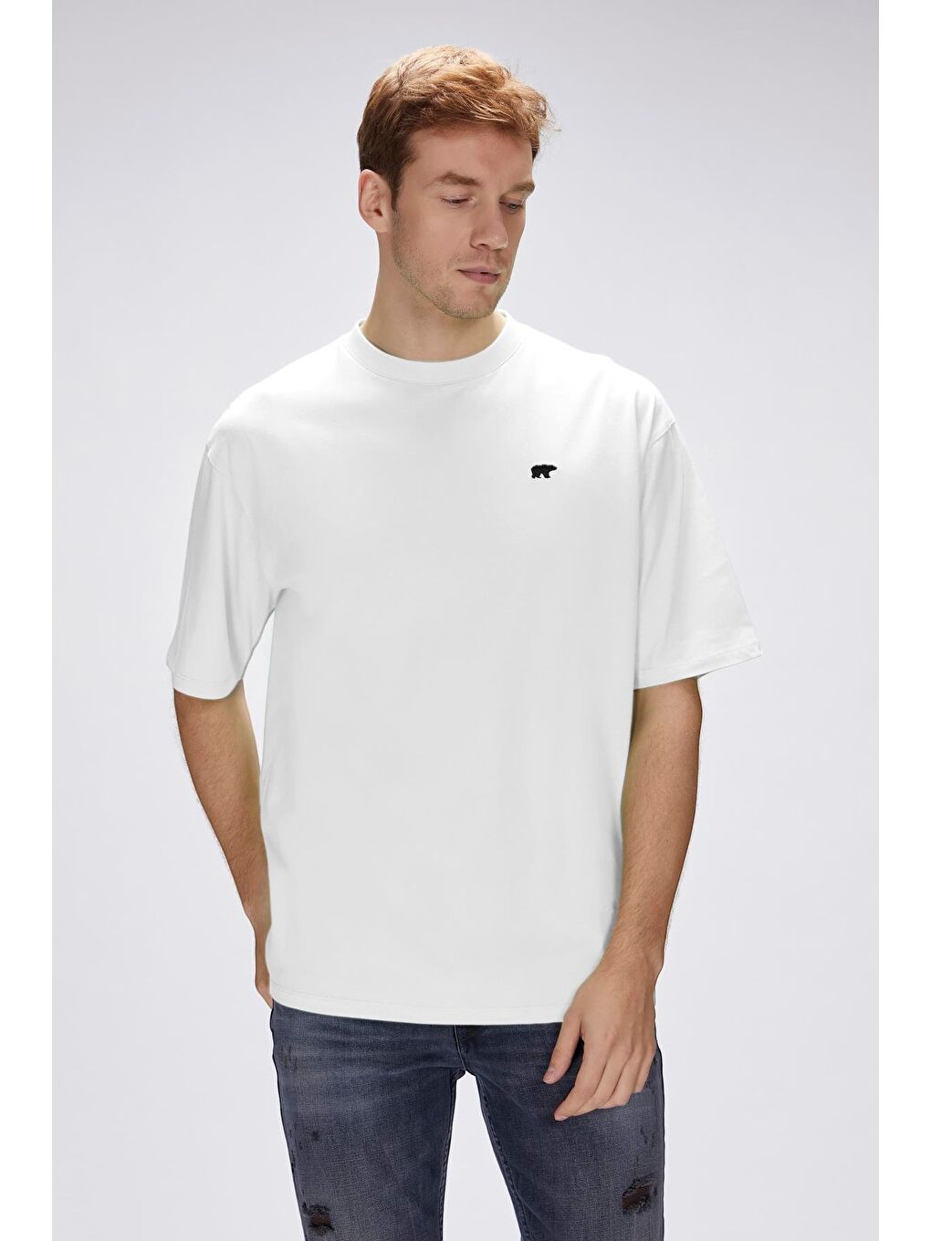 Bad Bear Damon Beyaz Erkek Oversize Tişört