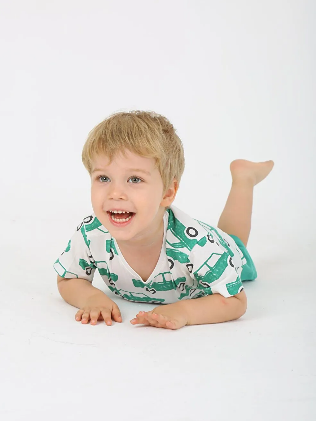 Mor Bisiklet Yaka Baskılı Erkek Bebek Tişört ve Şort 2'li Takım-2