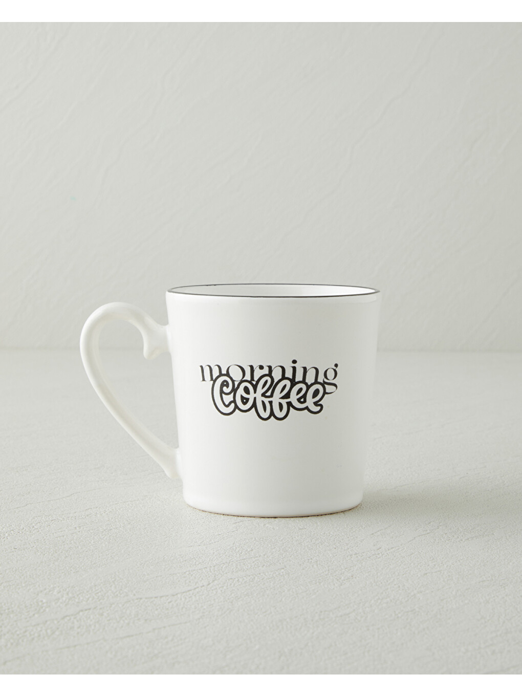 Morning Coffee Seramik Kupa 330 Ml Siyah - Beyaz