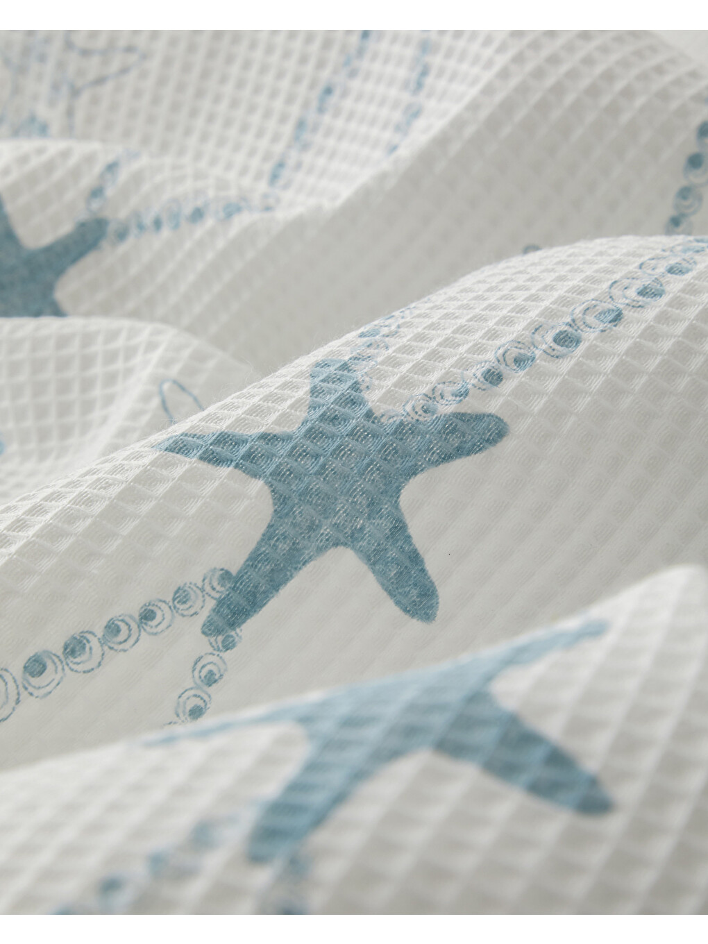Starfish Çift Kişilik Pike 200x220 Cm Mavi-2