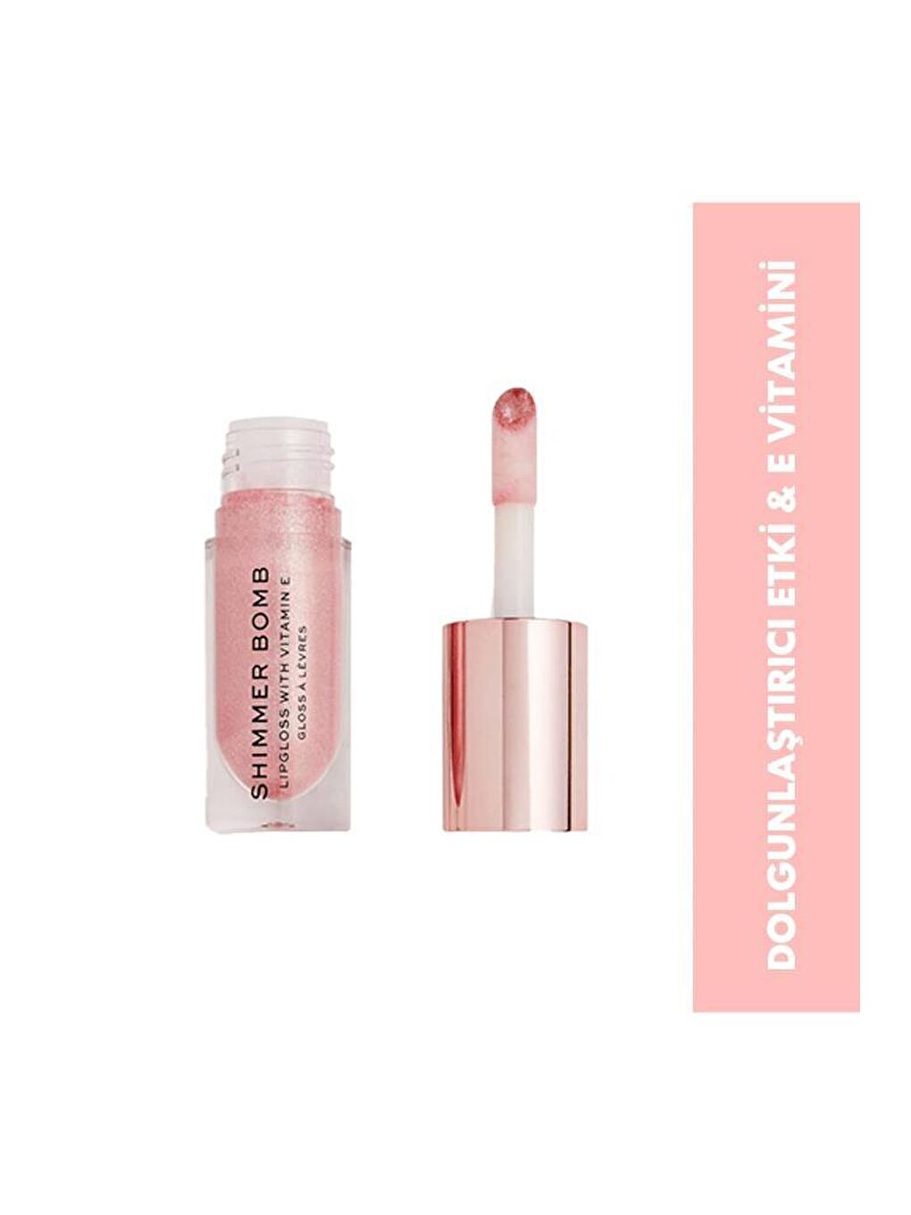 Revolution Açık Bej Shimmer Bomb Dolgunlaştırıcı Glimmer Lip Gloss