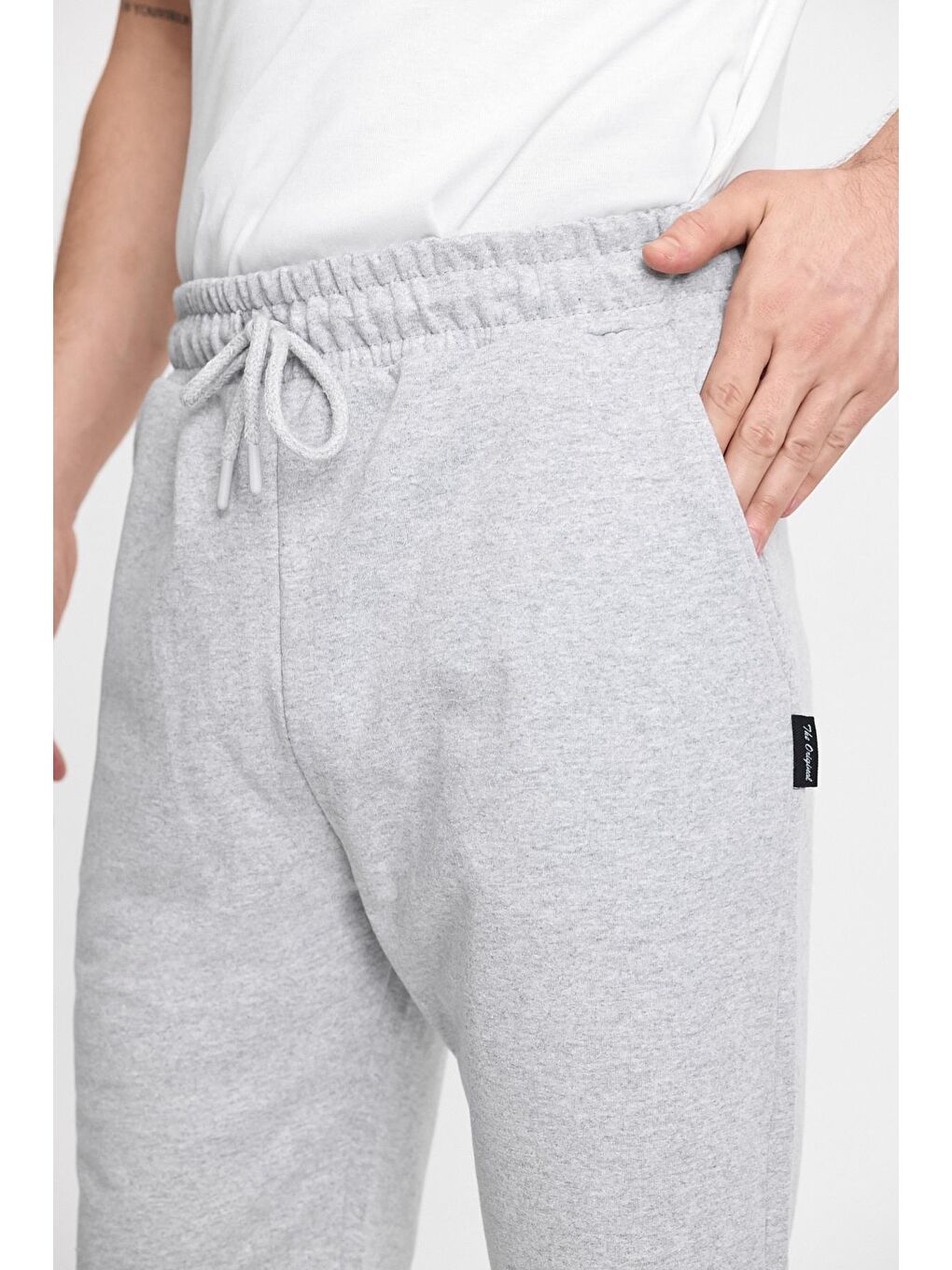 Gri Erkek  Şort - Yan Cepli Beli Lastikli Regular Fit-4