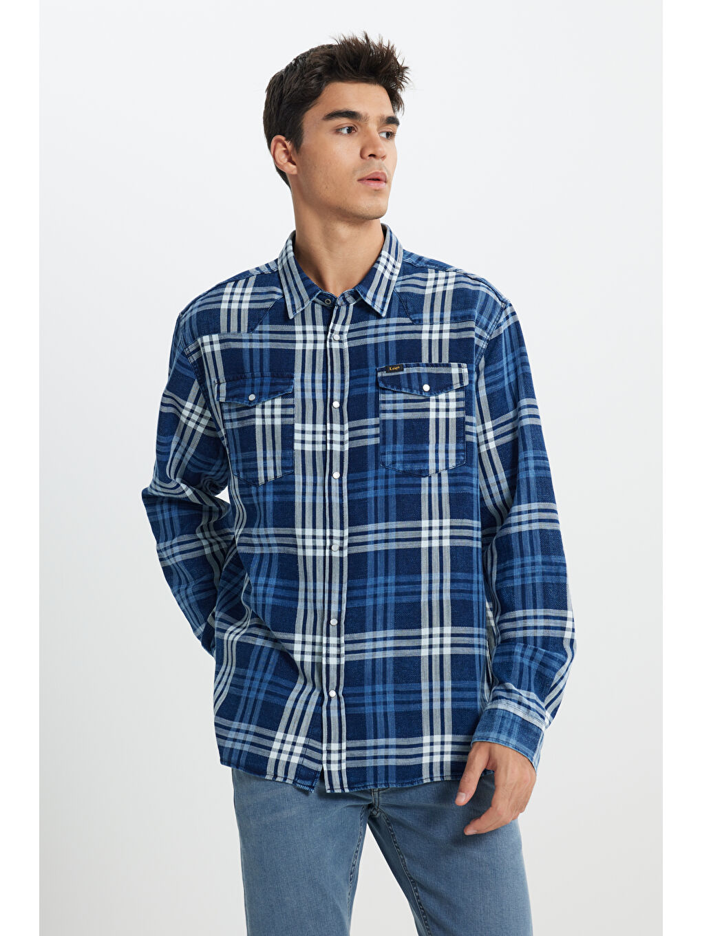 İndigo Loose Fit Rahat Kesim Lacivert Gömlek