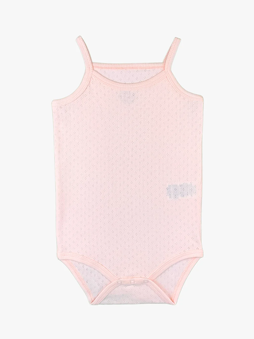 Pembe Kare Yaka Pamuklu Kız Bebek Jakarlı Çıtçıtlı Body 3'lü-1