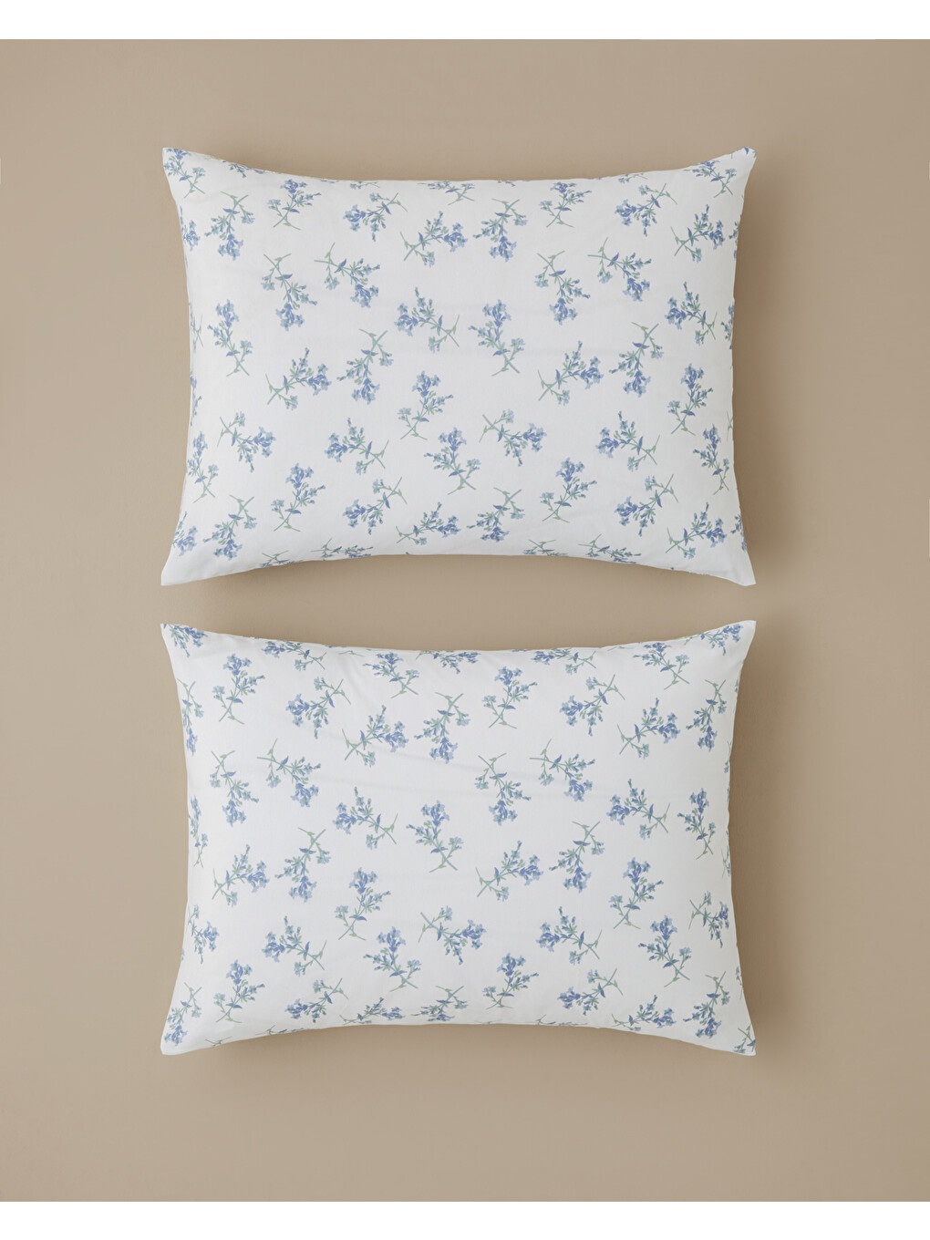 Blue Spring Kolay Ütülenir 2'li Yastık Kılıfı 50x70 Cm Mavi