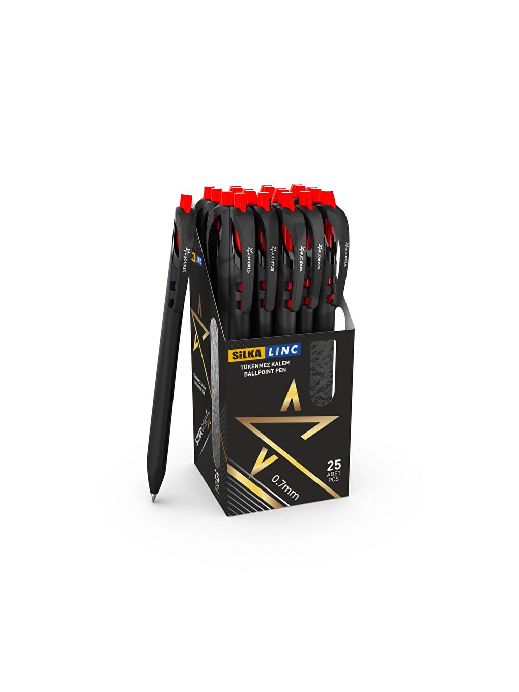 Starone Tükenmez Kalem 0.7 mm Kırmızı 25 Adet