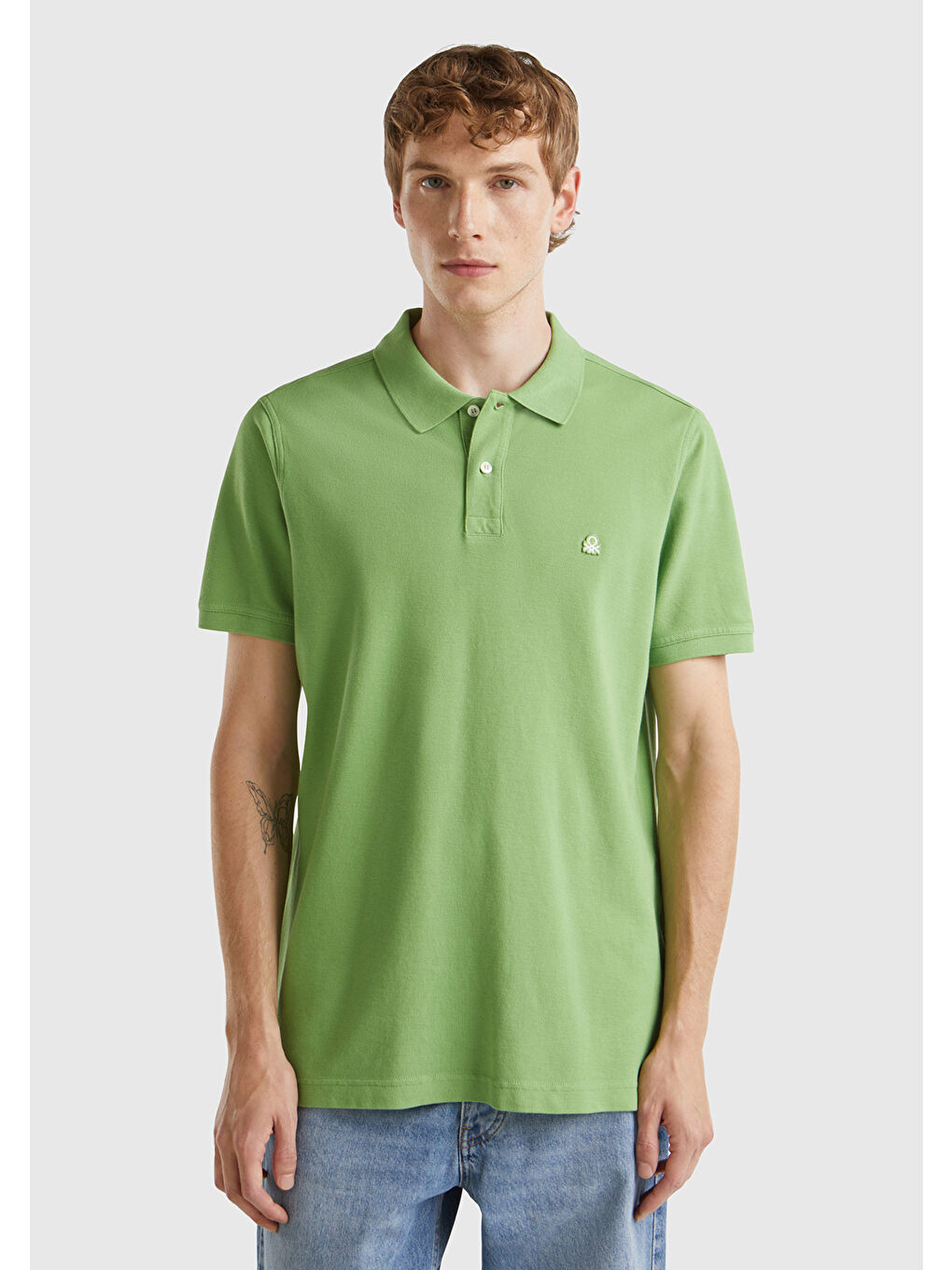 Erkek Açık Yeşil Regular Fit Kısa Kollu Polo Tişört