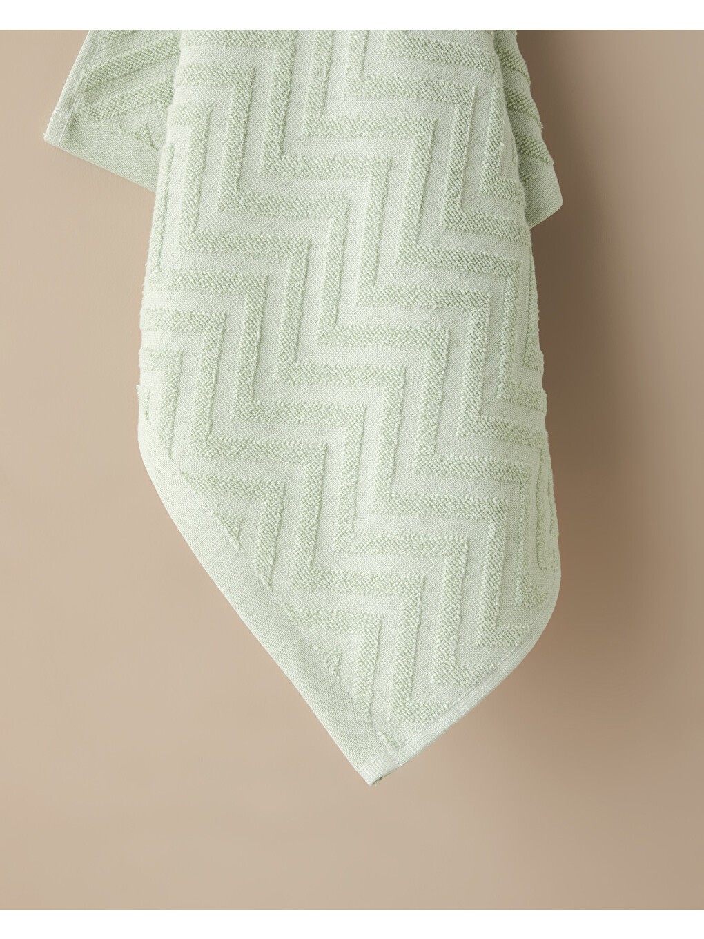 Zigzag Pamuk Yüz Havlusu 50x70 Cm Yeşil-1