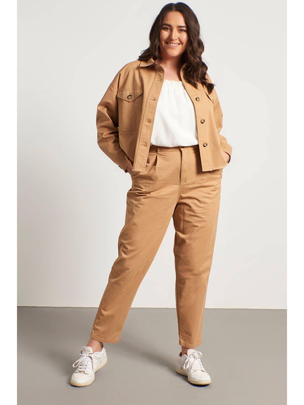 Mylinemoda Bej Oversize İnce Ceket - 3