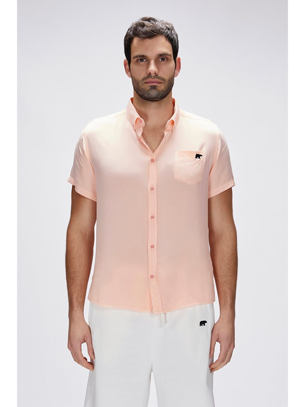 Bad Bear Frank Pembe Erkek Basic Kısa Kollu Gömlek