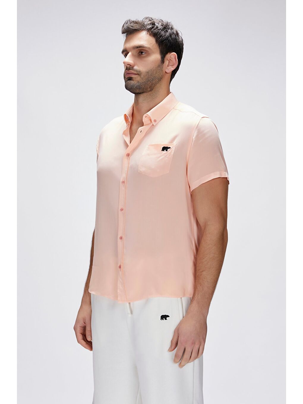 Bad Bear Frank Pembe Erkek Basic Kısa Kollu Gömlek - 2