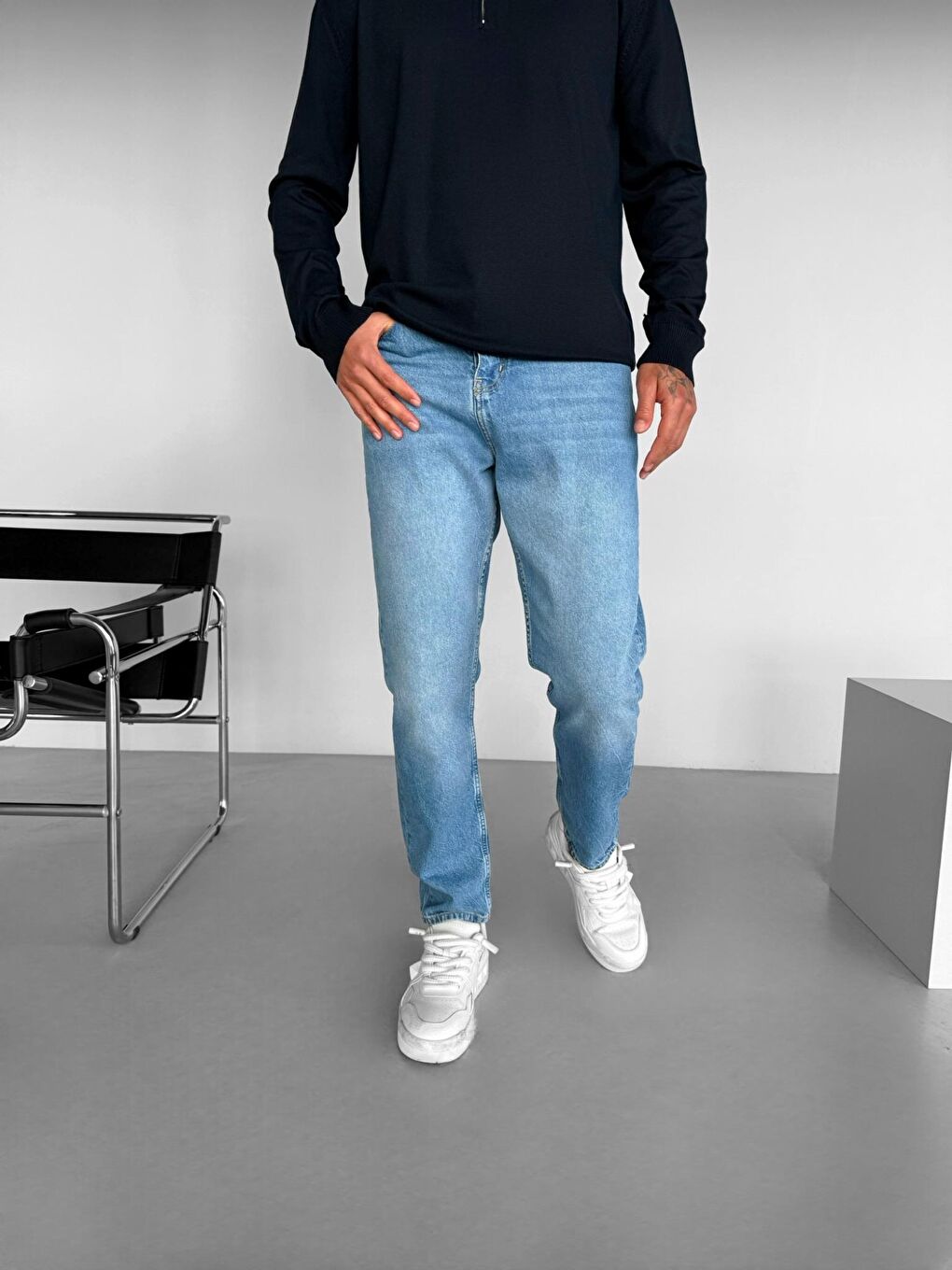Abluka Online Erkek Boyfriend Fit Jean Pantolon Mavi - 1
