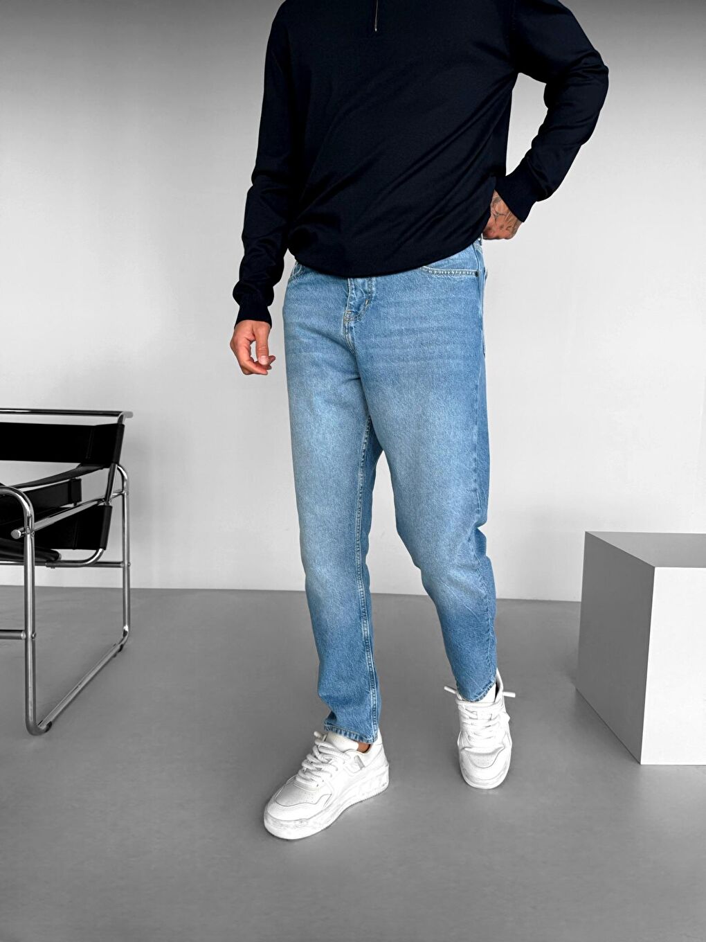 Abluka Online Erkek Boyfriend Fit Jean Pantolon Mavi - 2