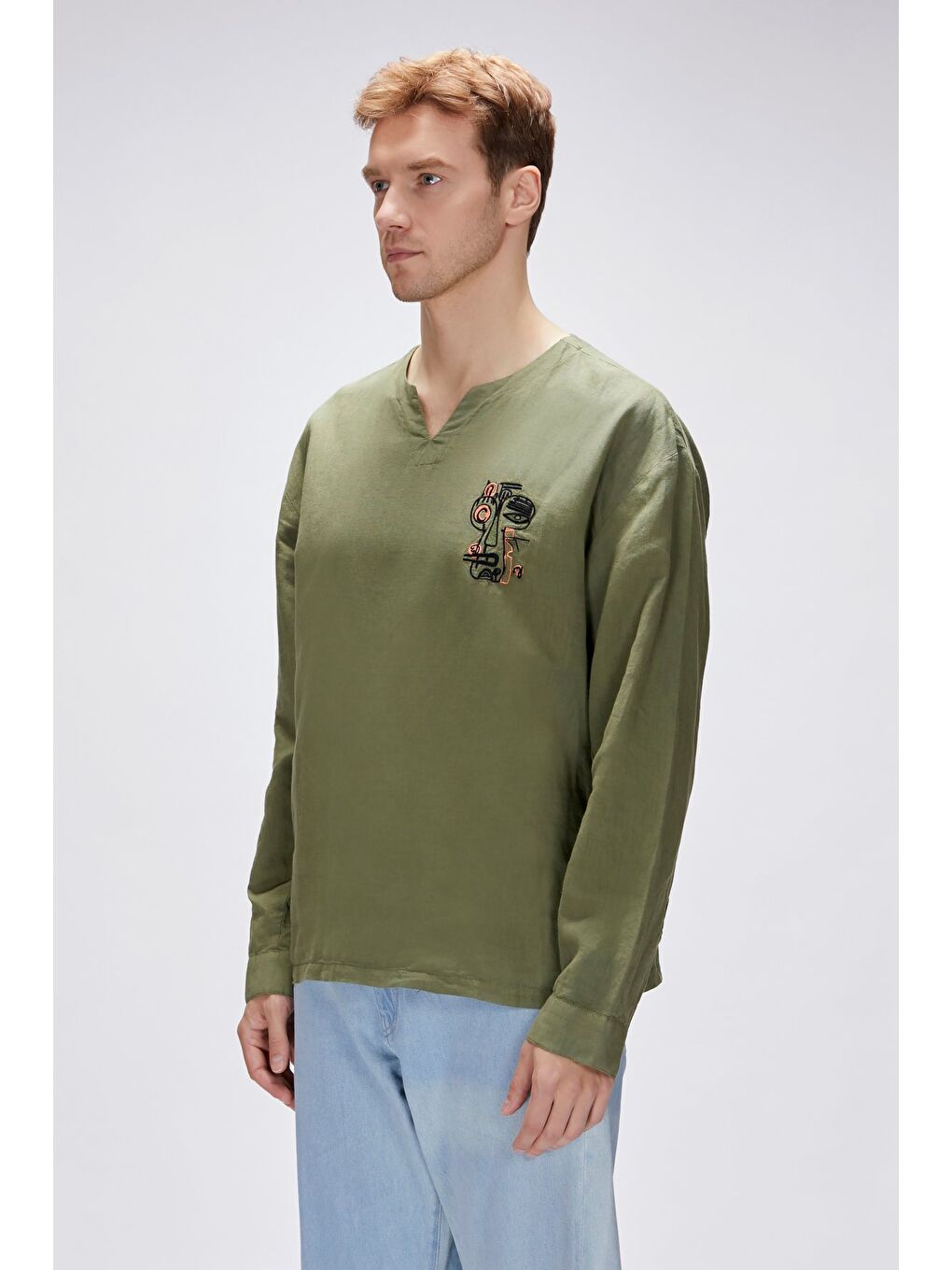 Loyd Haki Erkek Gömlek-1