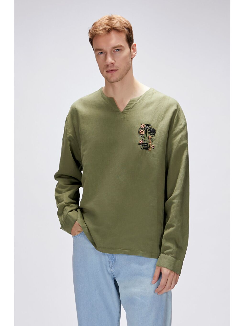 Loyd Haki Erkek Gömlek-2