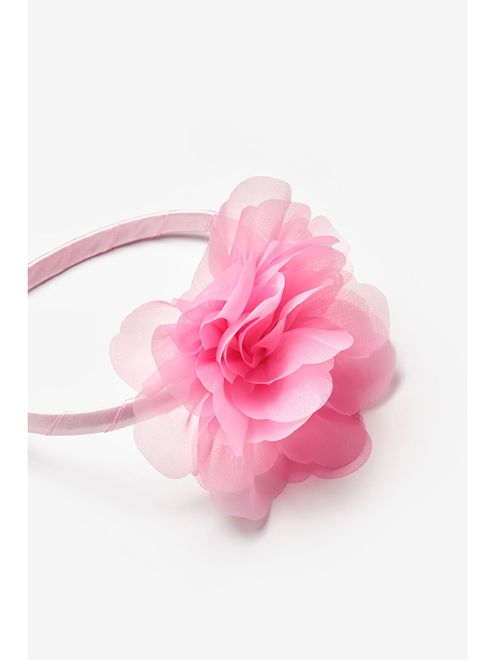 Pembe  Gül Detaylı Kız Çocuk Taç-1